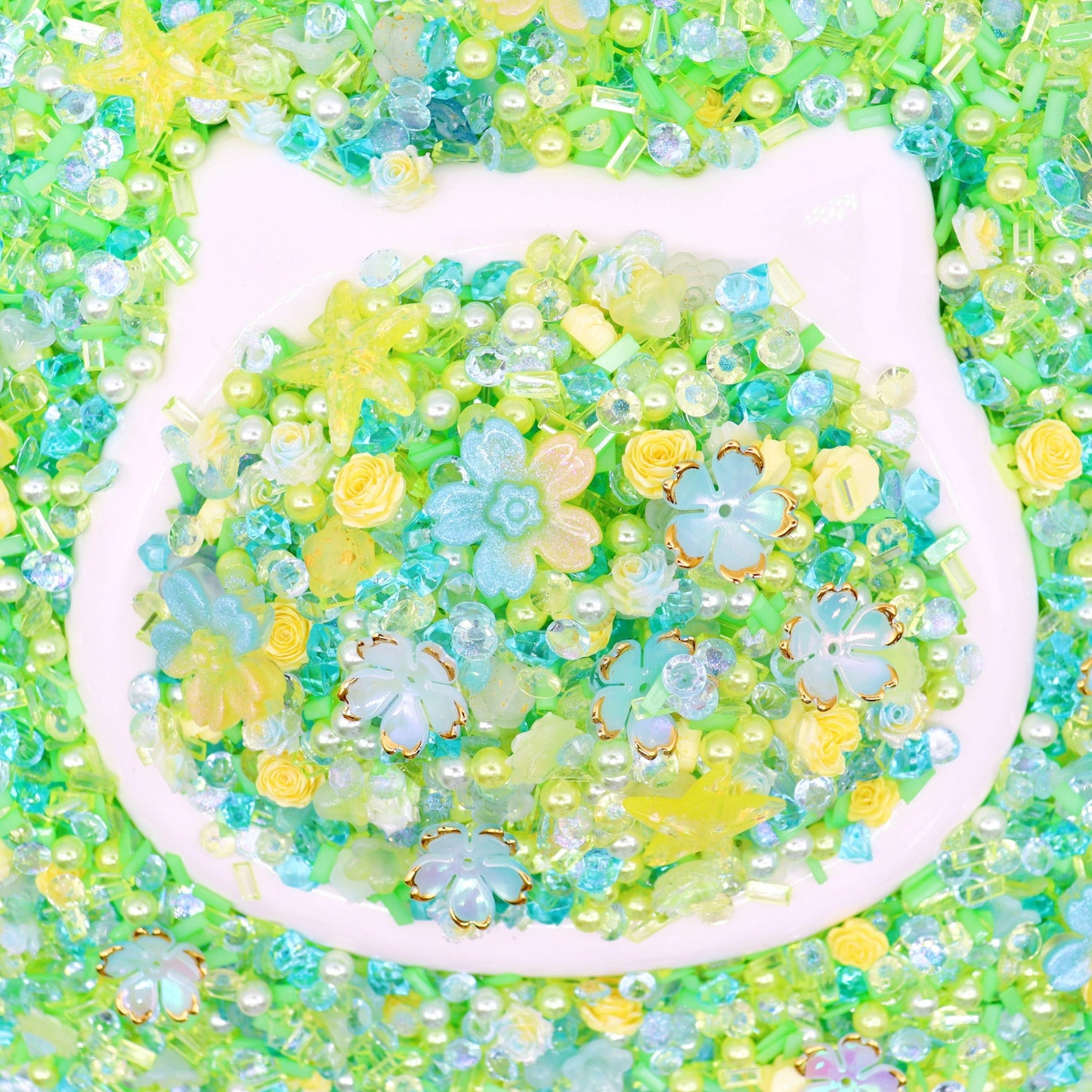 「特別プリセット」きみどり*可愛いパーツミックス(デコ用・レジン)ーRiko
