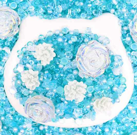 「特別プリセット」水色*可愛いパーツミックス(デコ用・レジン)ーRiko