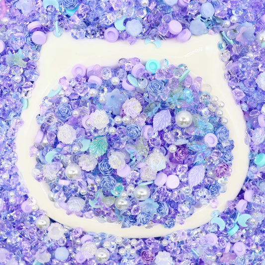 「特別プリセット」ラベンダーの夢　可愛いパーツミックス(デコ用・レジン)ーRiko