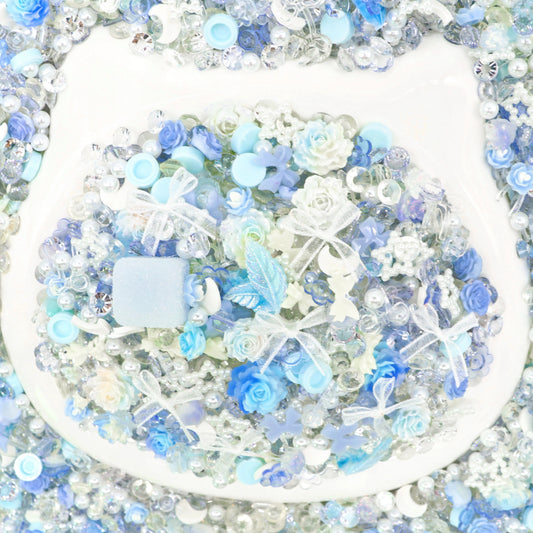 「特別プリセット」水色セレナーデ　可愛いパーツミックス(デコ用・レジン)ー Riko