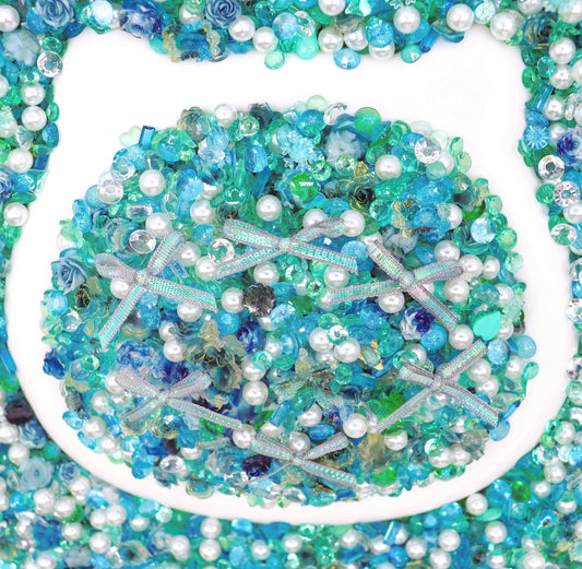 「特別プリセット」海の雫　可愛いパーツミックス(デコ用・レジン)ーRiko